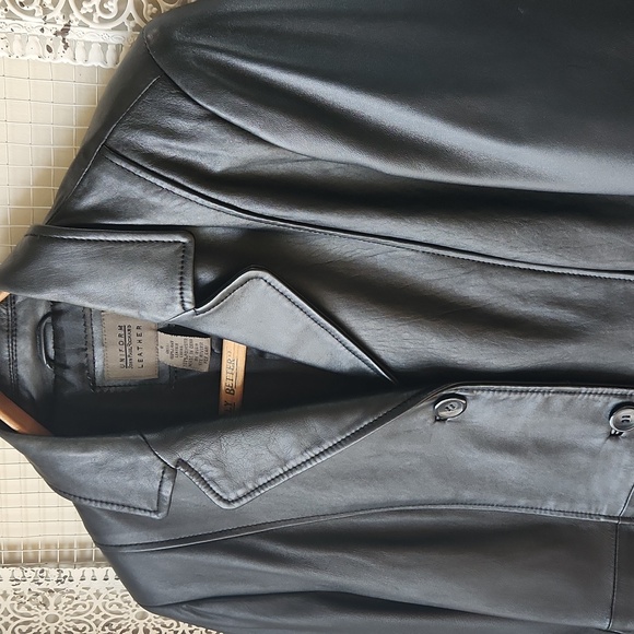 John Paul Richard Black Button Up‎ Leather Jacket sz 8 Classic - Picture 3 of 14